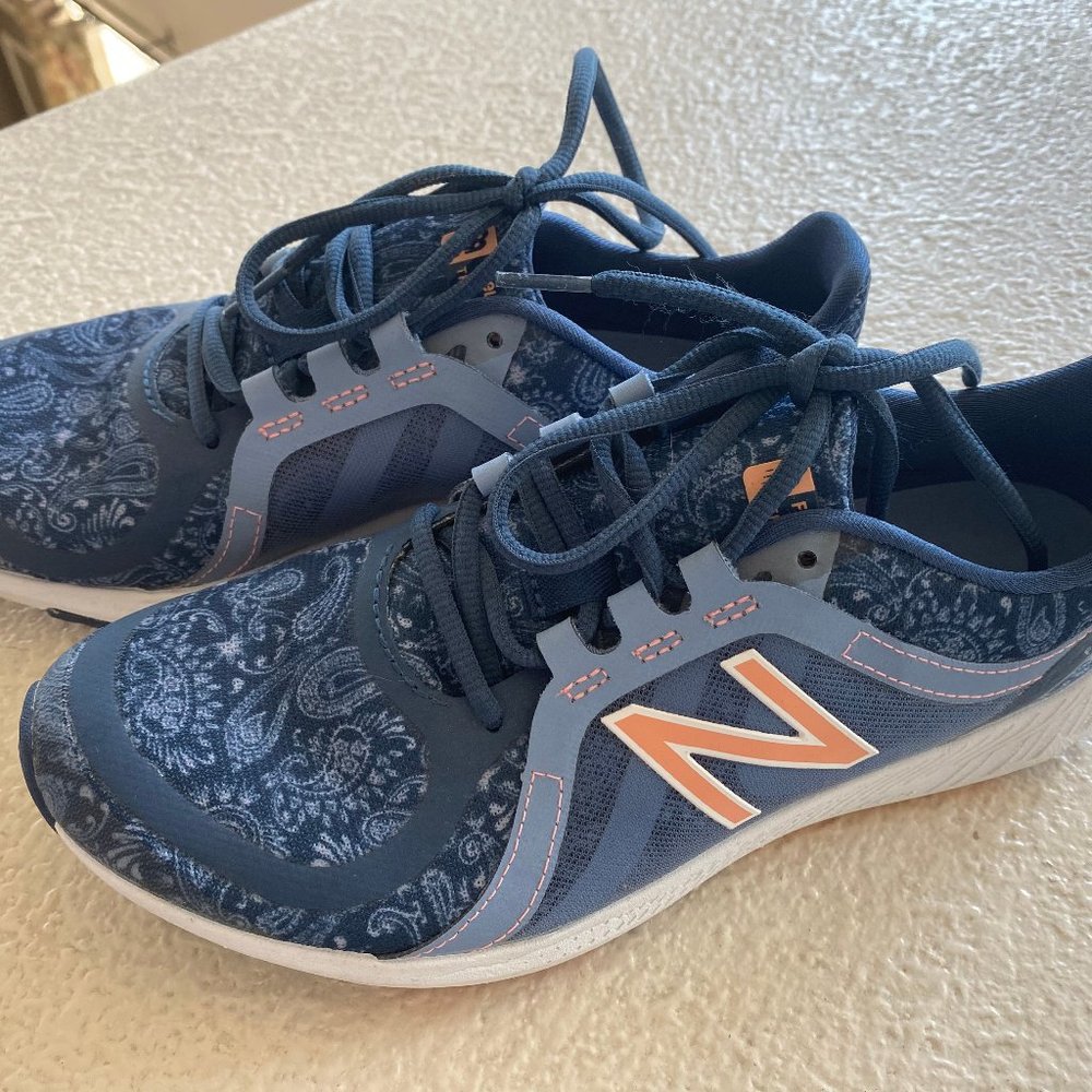 New Balance blue paisley print sneakers- size 9